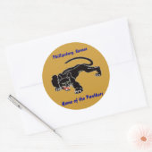 Black_panther, Phillipsburg, Kansas, Zuhause.. Runder Aufkleber (Umschlag)