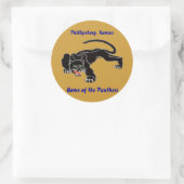 Black_panther, Phillipsburg, Kansas, Zuhause.. Runder Aufkleber (Tasche)