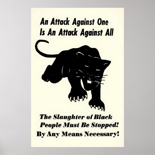 Black Panther Poster 'An Attack Against One Is An (Vorne)