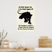 Black Panther Poster 'An Attack Against One Is An (Küche)