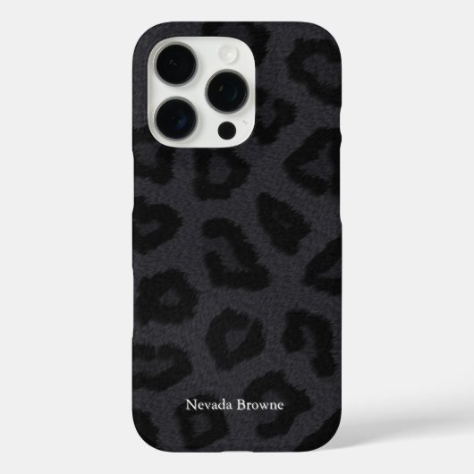 Black Panther Print mit Name Case-Mate iPhone Hülle (Rückseite)