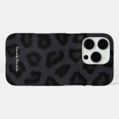 Black Panther Print mit Name Case-Mate iPhone Hülle (Rückseite (Horizontal))