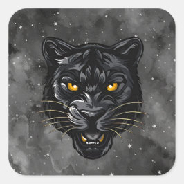 Black Panther Quadratischer Aufkleber