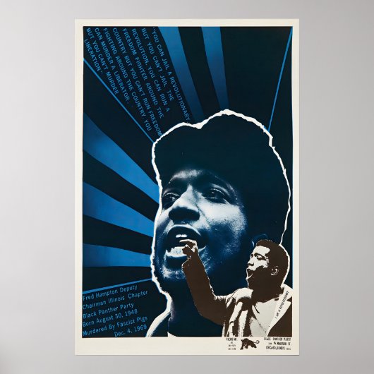 Black Panther Quote Poster 1970s Revolution Art (Vorne)