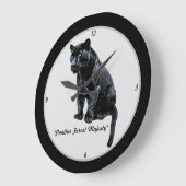 "Black Panther Scene" Große Wanduhr (Winkel)
