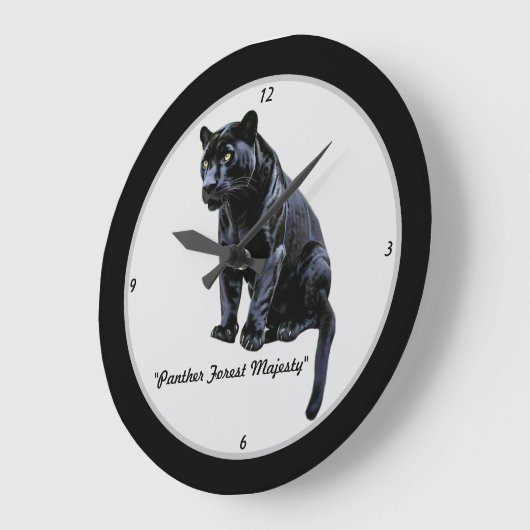 "Black Panther Scene" Große Wanduhr (Winkel)