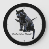 "Black Panther Scene" Große Wanduhr (Vorderseite)