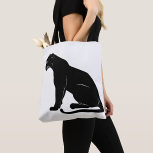 Black Panther Silhouette Tasche