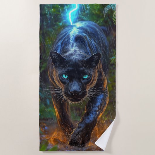 Black Panther Strandtuch (Vorderseite)