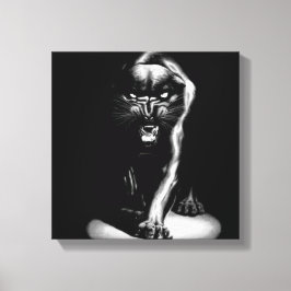 Black Panther Stretched Canvas Print Leinwanddruck