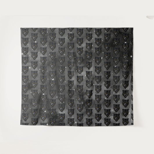 Black Panther Tapestry Wandteppich (Vorderseite (Horizontal))