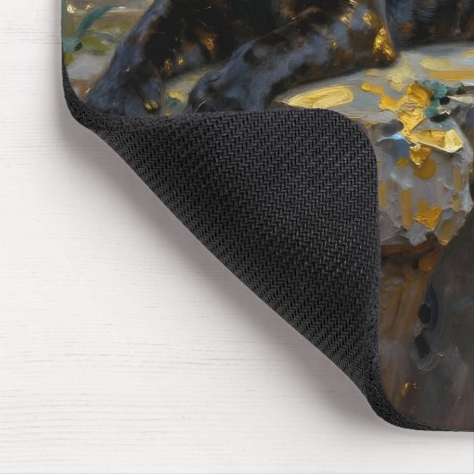 Black Panther under the Full Moon  Mousepad (Ecke)