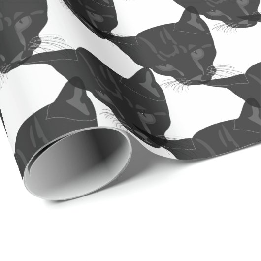 Black Panther Vector Geschenkpapier (Rolleneckpunkt)