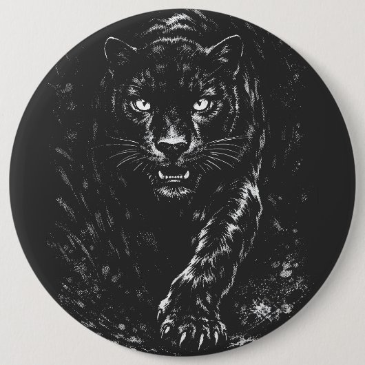 Black Panther — von BurnsInHell Button (Vorderseite)