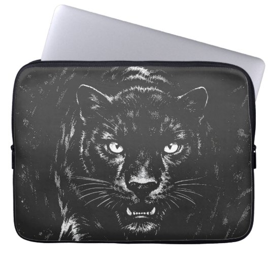 Black Panther — von BurnsInHell Laptopschutzhülle (Vorderseite)
