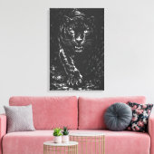 Black Panther — von BurnsInHell Leinwanddruck (Insitu (Wohnzimmer))