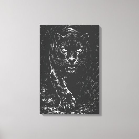 Black Panther — von BurnsInHell Leinwanddruck (Vorderseite)