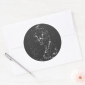 Black Panther — von BurnsInHell Runder Aufkleber (Umschlag)