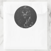 Black Panther — von BurnsInHell Runder Aufkleber (Tasche)