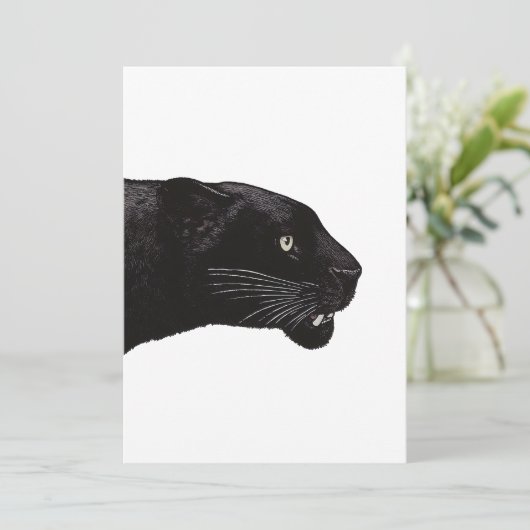 Black Panther von Toshi Yoshida Einladung (Stehend Vorderseite)