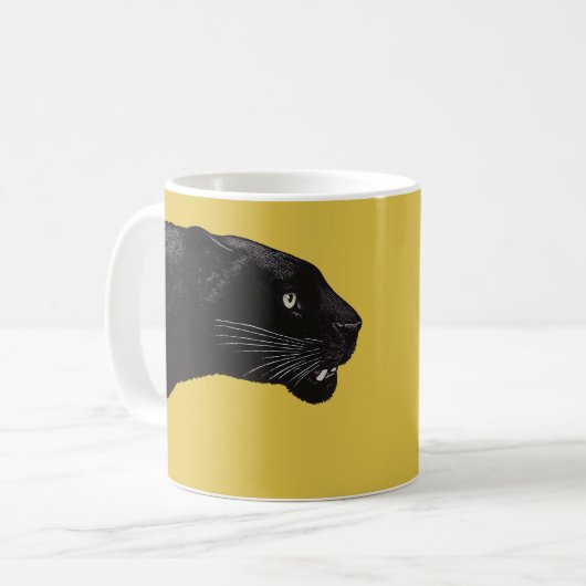 Black Panther von Toshi Yoshida Kaffeetasse (Vorderseite Links)