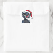 Black Panther Webereihut Quadratischer Aufkleber (Tasche)