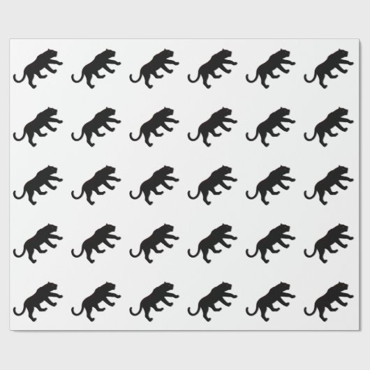Black Panther White Geschenkpapier (Flach)