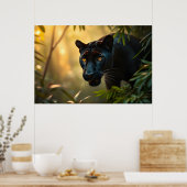 Black Panther Wild Jungle Leopard Big Cat Poster (Küche)