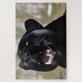 Black Panther with teeth showing and yellow eyes Puzzle (Vertikal)