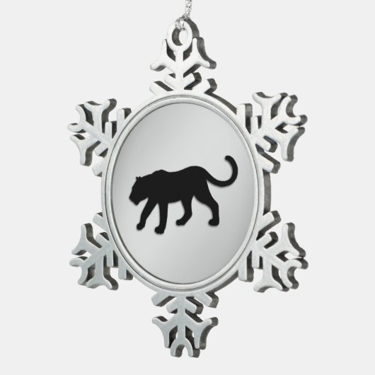 Black Panther Xmas Schneeflocken Zinn-Ornament (Rechts)