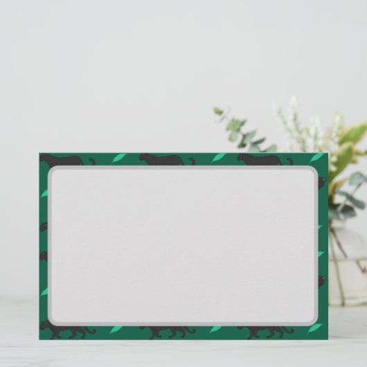 Black Panthers Briefpapier (Stehend Vorderseite)