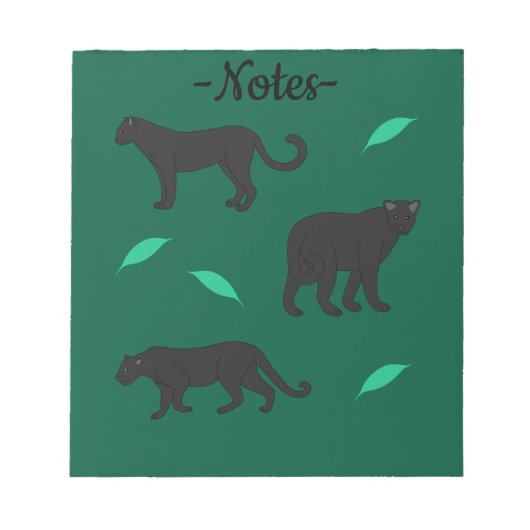 Black Panthers Notizblock (Vorderseite)