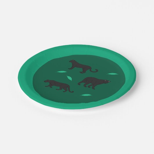 Black Panthers Pappteller (Schrägansicht)