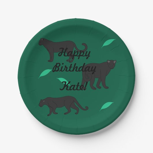 Black Panthers Pappteller (Vorderseite)