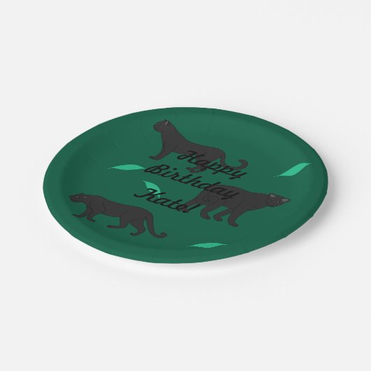 Black Panthers Pappteller (Schrägansicht)