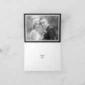 Black Papel Picado Hochzeit Danke Foto Karte (Innenseite)