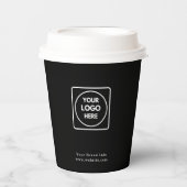 Black Paper Cups | Modernes, benutzerdefiniertes F Pappbecher (Vorderseite)