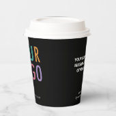 Black Paper Cups with Lids Custom Company Logo 8oz Pappbecher (Links)