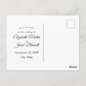 Black Paper Cut Mandala Save the Date Postkarte (Rückseite)