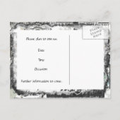 Black Paris Eiffel Tower Music Save the Date Ankündigungspostkarte (Rückseite)