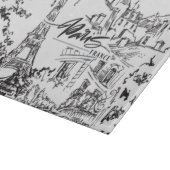 Black Paris Eiffel Tower Tower Schneidebrett (Ecke)