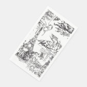 Black Paris Eiffel Tower Tower Serviette (Ecke)