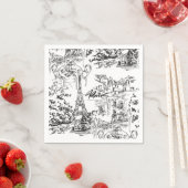 Black Paris Eiffel Tower Tower Serviette (Beispiel)