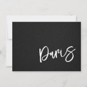 Black Paris Passport Dankeskarte (Rückseite)