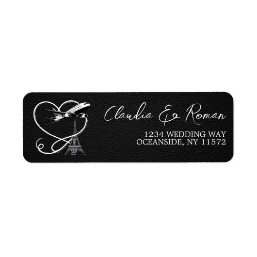 Black Paris Passport-Label (Vorne)