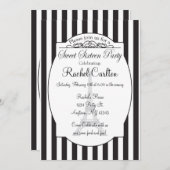 Black Paris Thema 16 . Geburtstag Party Einladung (Vorne/Hinten)