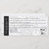 Black Paris Wedding Boarding Pass (Rückseite)