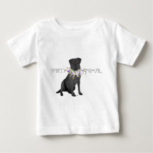 Black Party Animal Labrador Retriever Baby T-shirt