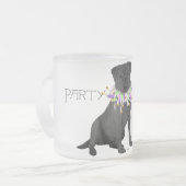 Black Party Animal Labrador Retriever Mattglastasse (Vorderseite Links)