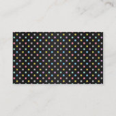 Black Pastel Spot BOW BUSINESS CARD Visitenkarte (Rückseite)